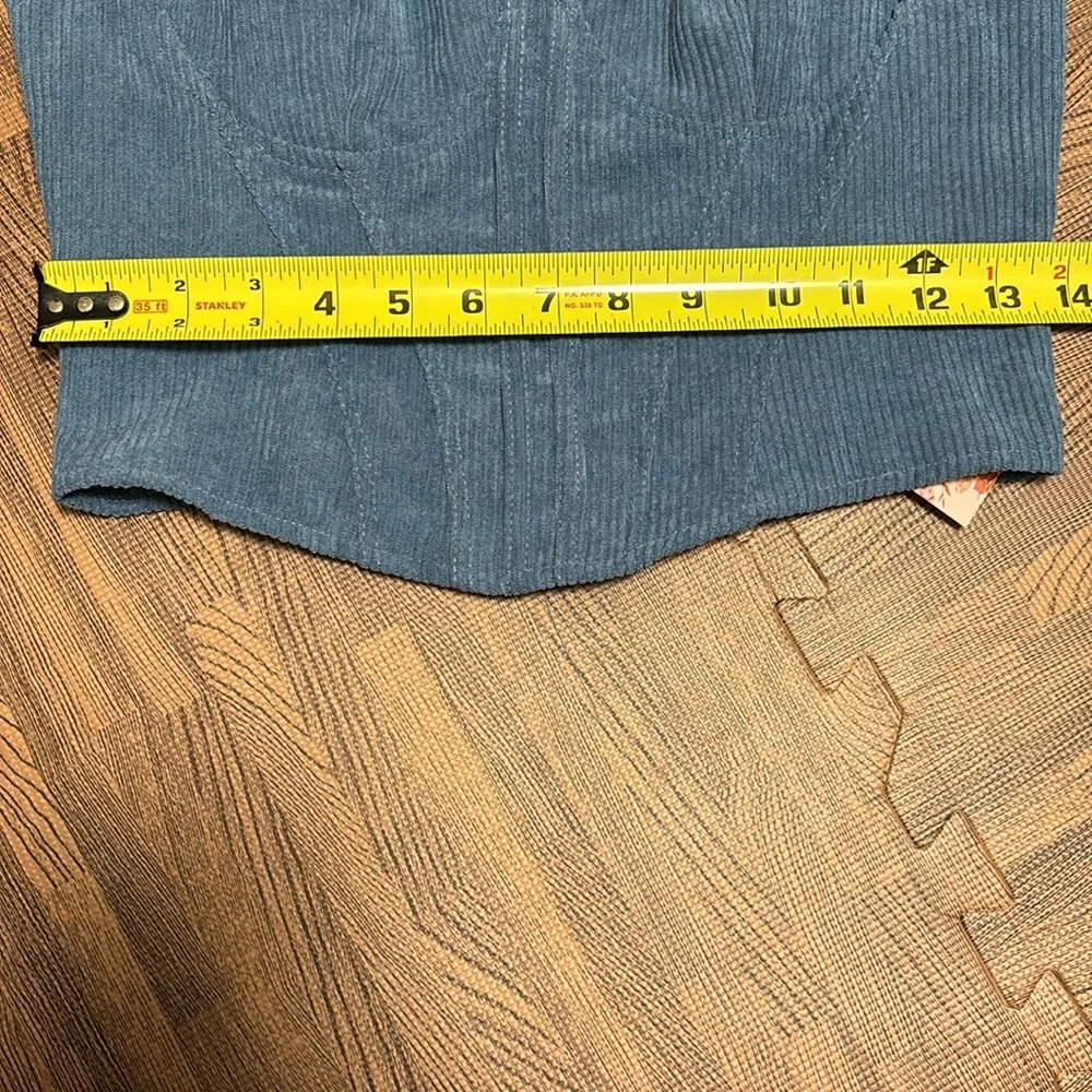 Blue Ribbed Tank Top - Picture 4 of 6